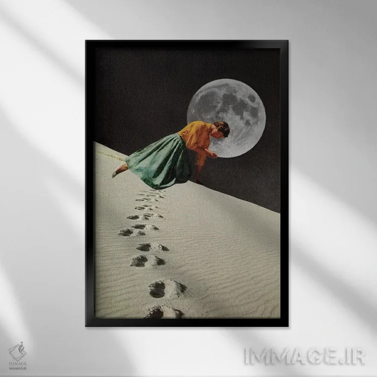 تابلو دکوراتیو گهواره اثر تایلر وارسل - نمای قابدار مشکی