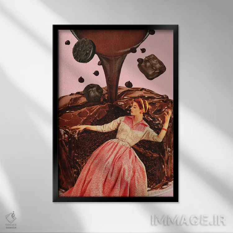 تابلو دکوراتیو رویاهای شکلاتی اثر تایلر وارسل - نمای قابدار مشکی