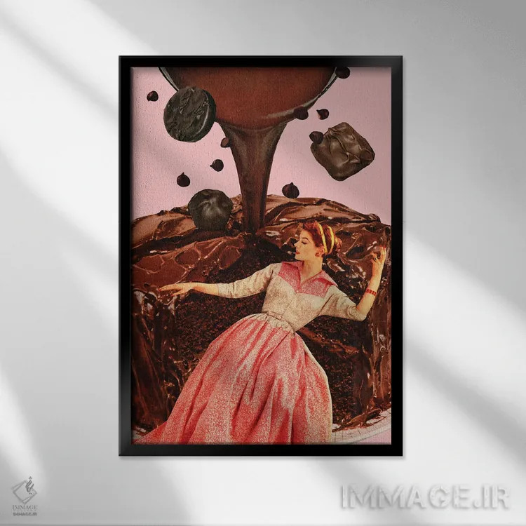 تابلو دکوراتیو رویاهای شکلاتی اثر تایلر وارسل - نمای قابدار مشکی