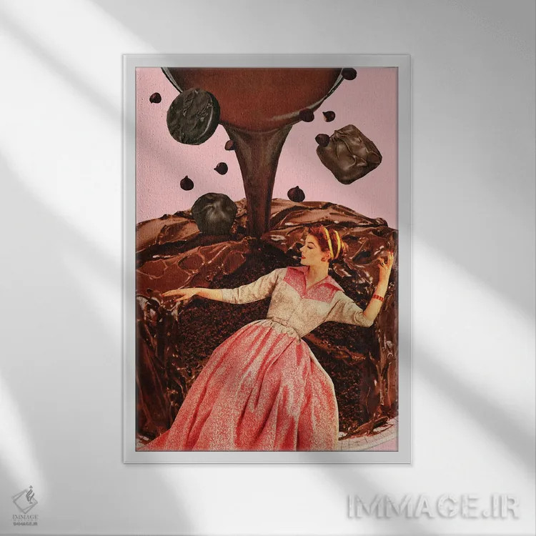 تابلو دکوراتیو رویاهای شکلاتی اثر تایلر وارسل - نمای قابدار سفید