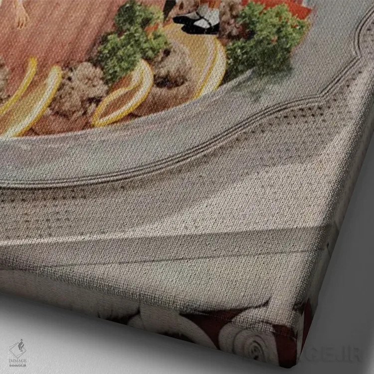تابلو دکوراتیو گوشت مرموز اثر تایلر وارسل - نمای نزدیک بافت بوم