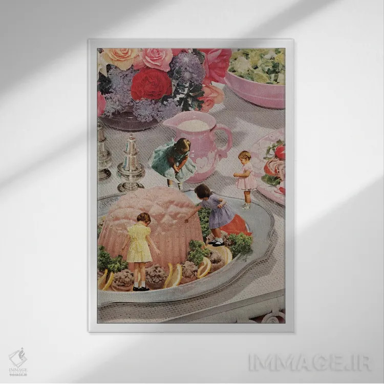 تابلو دکوراتیو گوشت مرموز اثر تایلر وارسل - نمای قابدار سفید