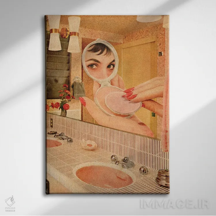 تابلو دکوراتیو اتاق آرایش بانوان اثر تایلر وارسل - نمای روبهرو روی دیوار