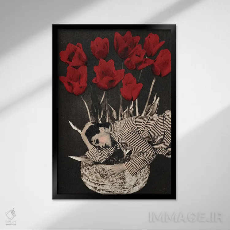 تابلو دکوراتیو ملال اثر تایلر وارسل - نمای قابدار مشکی
