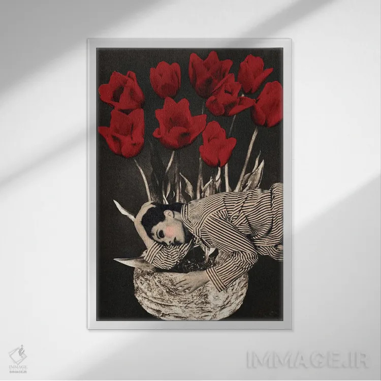تابلو دکوراتیو ملال اثر تایلر وارسل - نمای قابدار سفید