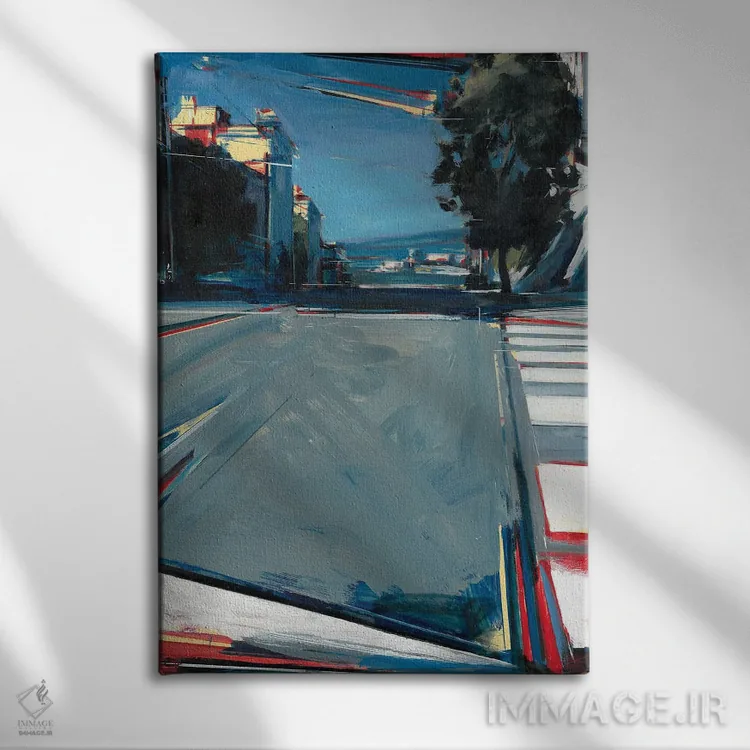 تابلو انتزاعی سان فرانسیسکو شماره ۲۱ اثر تام وویس - نمای روبهرو روی دیوار