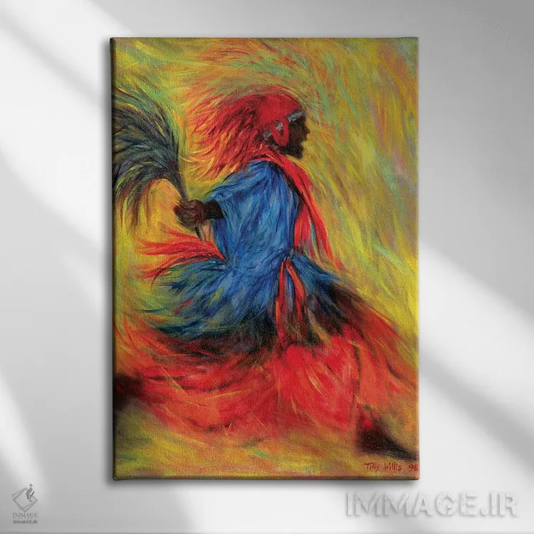 تابلو کلاسیک 1998,رقاص، ۱۹۹۸ اثر تیلی ویلیس - نمای روبهرو روی دیوار