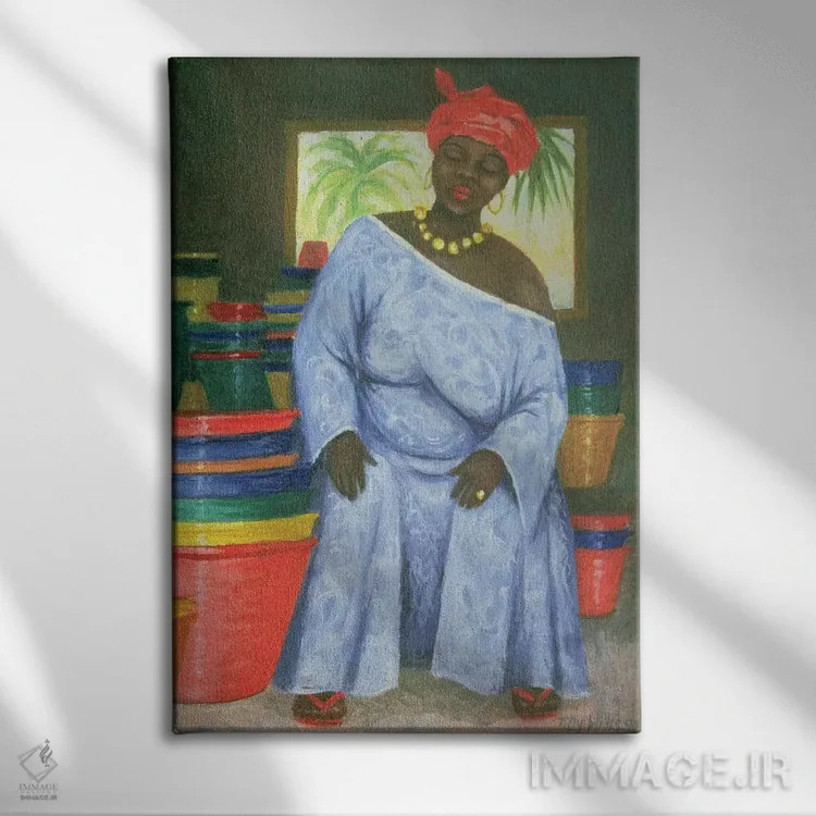 تابلو کلاسیک فروشگاه ظرف اثر تیلی ویلیس - نمای روبهرو روی دیوار