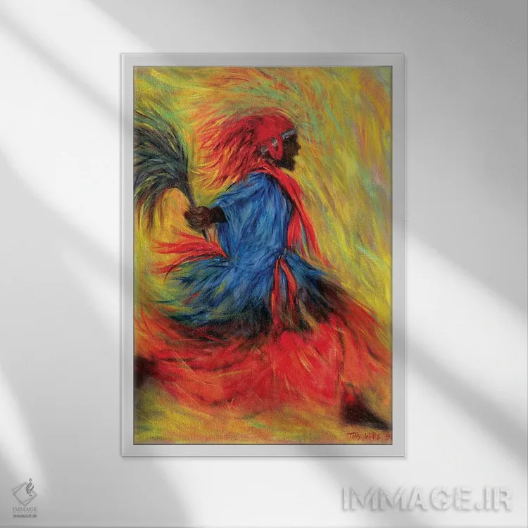تابلو کلاسیک 1998,رقاص، ۱۹۹۸ اثر تیلی ویلیس - نمای قابدار سفید