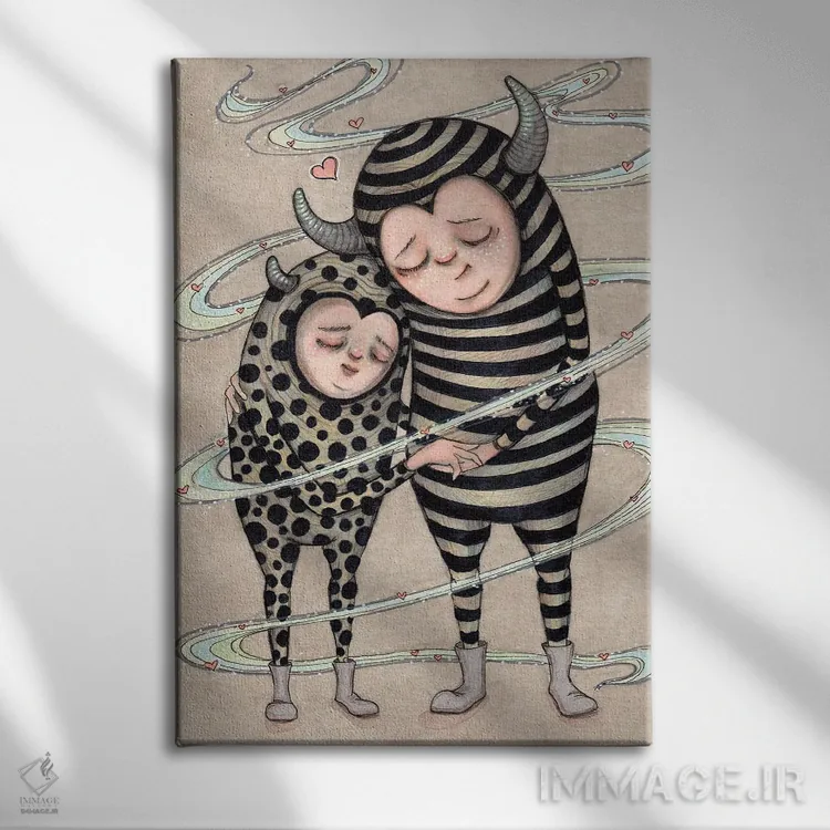 تابلو دکوراتیو افسون عشق اثر تی داو توماس - نمای روبهرو روی دیوار