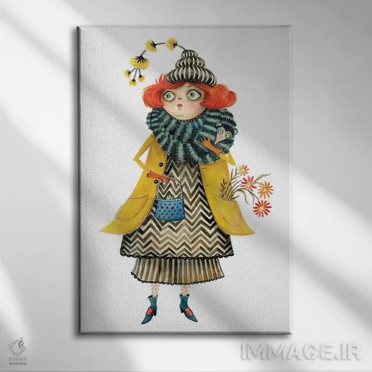 تابلو دکوراتیو جشن باغ خانم پاپی اثر تی داو توماس - نمای روبهرو روی دیوار