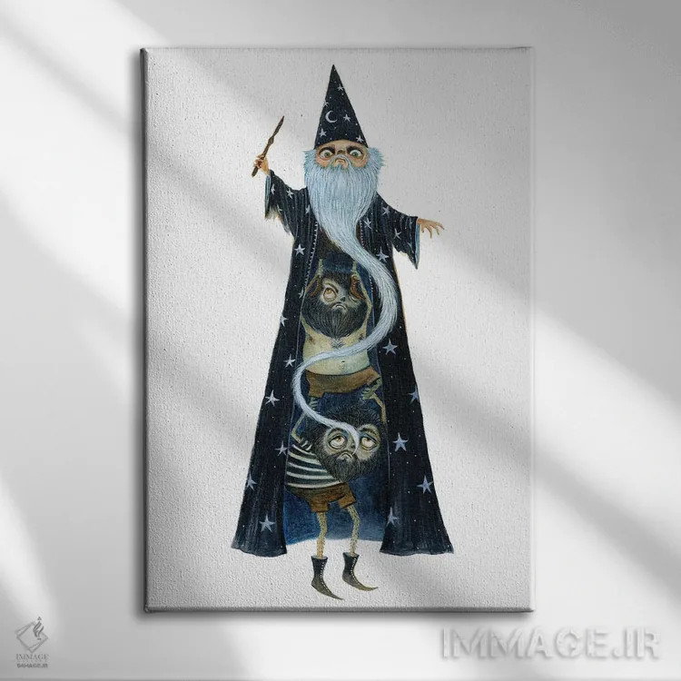 تابلو دکوراتیو بلندقدترین جادوگر اثر تی داو توماس - نمای روبهرو روی دیوار