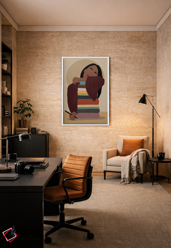 تابلو مدرن کتاب دوست اثر تایسی سیج - D6W