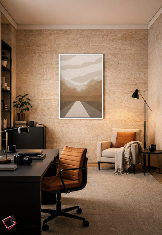 تابلو مینیمال کوهستان انتزاعی اثر تایسی سیج - D6W