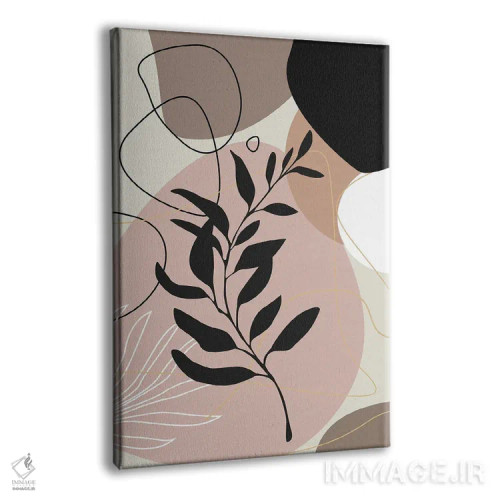تابلو مینیمال هنر برگ انتزاعی اثر تایسی سیج - نمای پرسپکتیو محصول