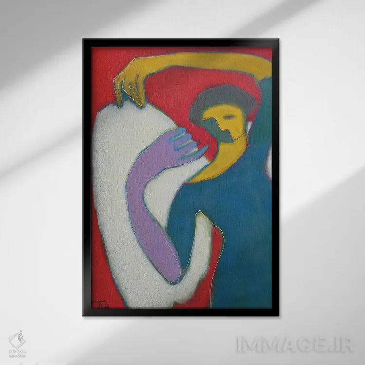 تابلو دکوراتیو فرشته اثر تاتیانا آوشوا - نمای قابدار مشکی