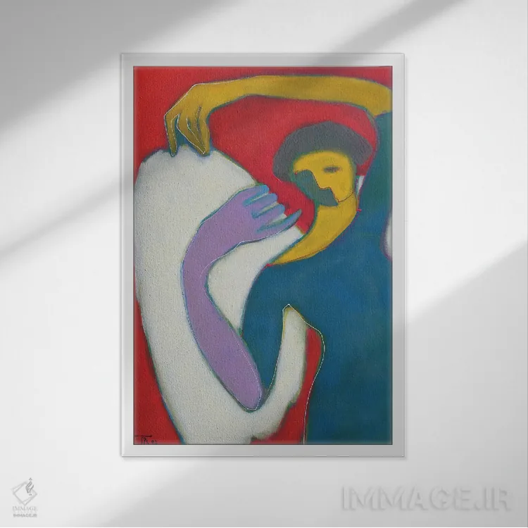 تابلو دکوراتیو فرشته اثر تاتیانا آوشوا - نمای قابدار سفید