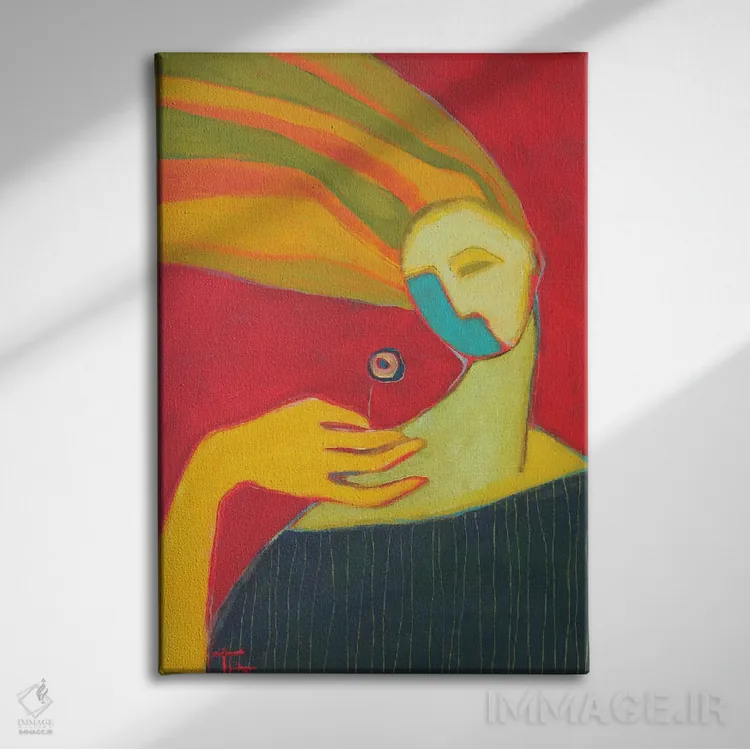 تابلو دکوراتیو آخرین گل پاییز اثر تاتیانا آوشوا - نمای روبهرو روی دیوار