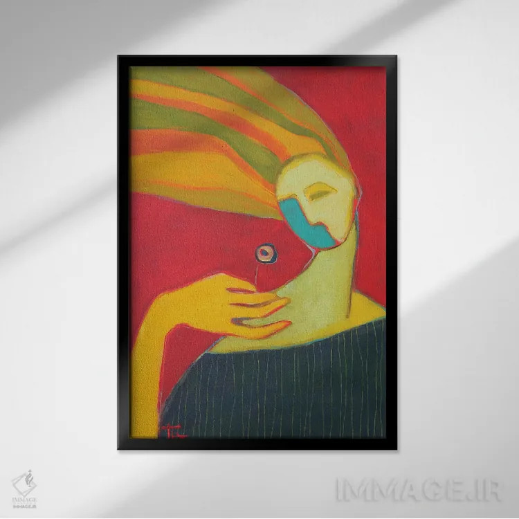 تابلو دکوراتیو آخرین گل پاییز اثر تاتیانا آوشوا - نمای قابدار مشکی