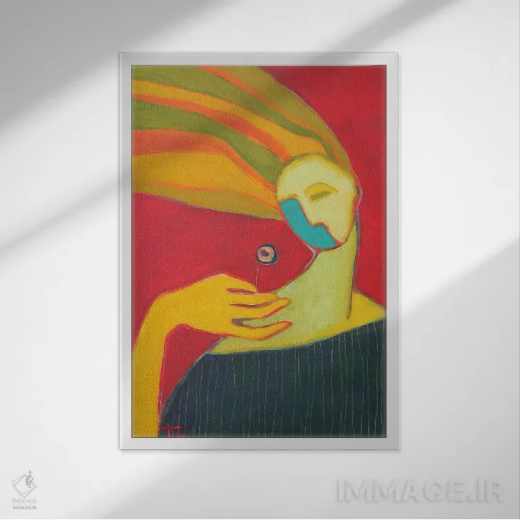 تابلو دکوراتیو آخرین گل پاییز اثر تاتیانا آوشوا - نمای قابدار سفید