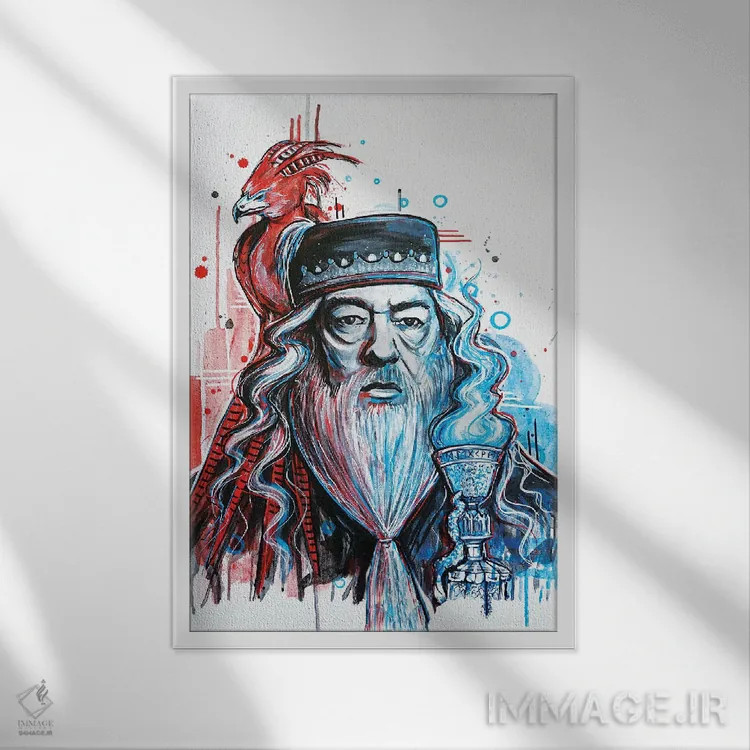 تابلو دکوراتیو دامبلدور اثر تی اوباورسکی - نمای قابدار سفید