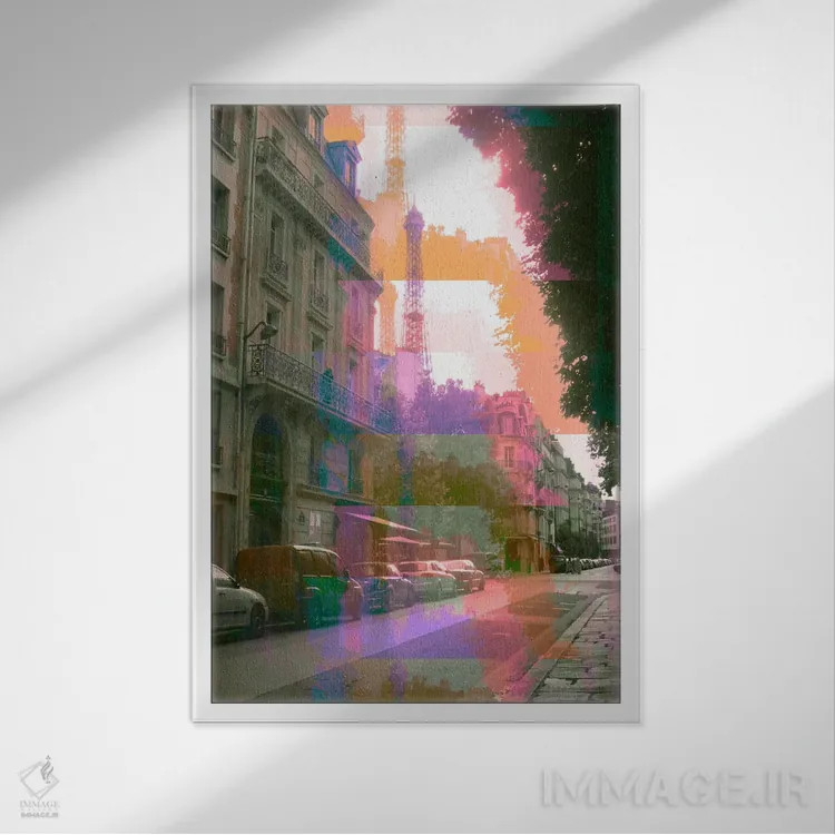 تابلو دکوراتیو افتادم اثر فایو بای فایو کالکتیو - نمای قابدار سفید