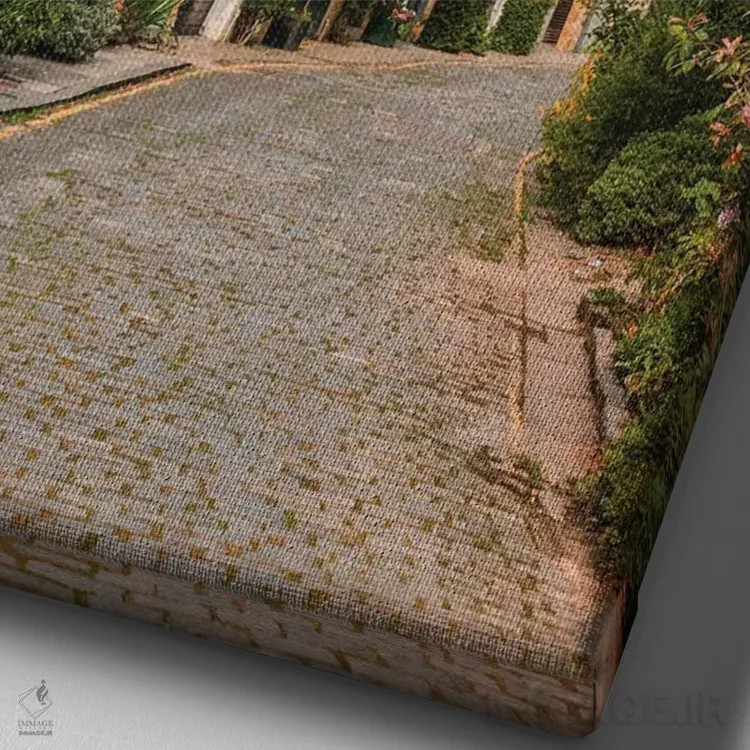 تابلو دکوراتیو اباوربورو اثر اوربان تلر - نمای نزدیک بافت بوم