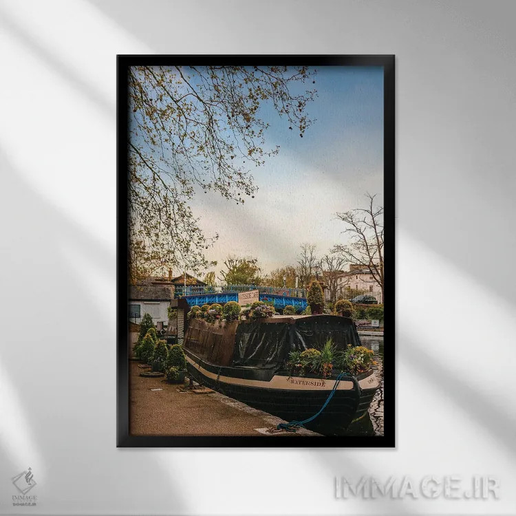 تابلو دکوراتیو ونیز کوچک لندن اثر اوربان تلر - نمای قابدار مشکی
