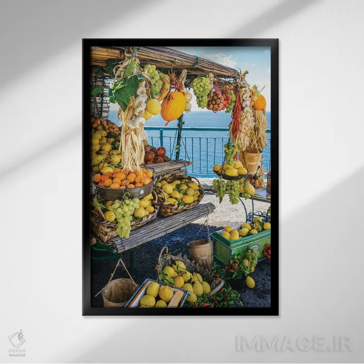 تابلو دکوراتیو لیموها اثر اوربان تلر - نمای قابدار مشکی