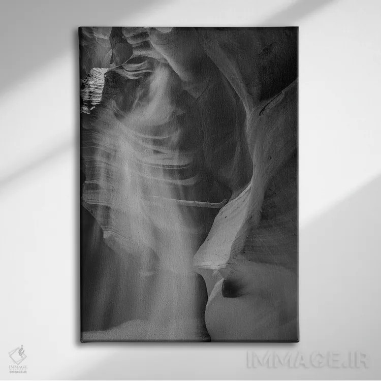 تابلو دکوراتیو پرتو خورشید در بخش فوقانی دره آنتلوپ نزدیک پیج، آریزونا، آمریک… اثر چاک هینی - نمای روبهرو روی دیوار