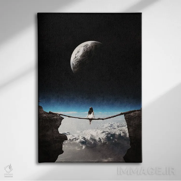 تابلو دکوراتیو منظره بی نقص اثر آندر دات آرت - نمای روبهرو روی دیوار