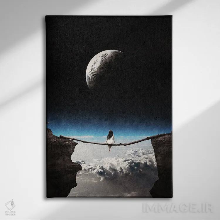 تابلو دکوراتیو منظره بی نقص اثر آندر دات آرت - نمای روبهرو روی دیوار