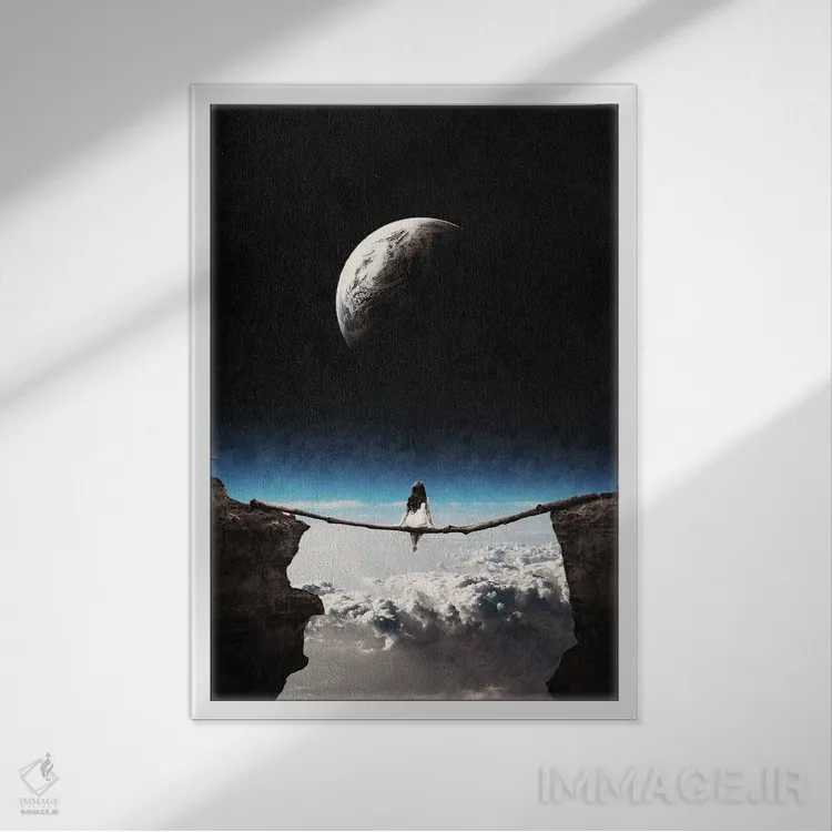 تابلو دکوراتیو منظره بی نقص اثر آندر دات آرت - نمای قابدار سفید