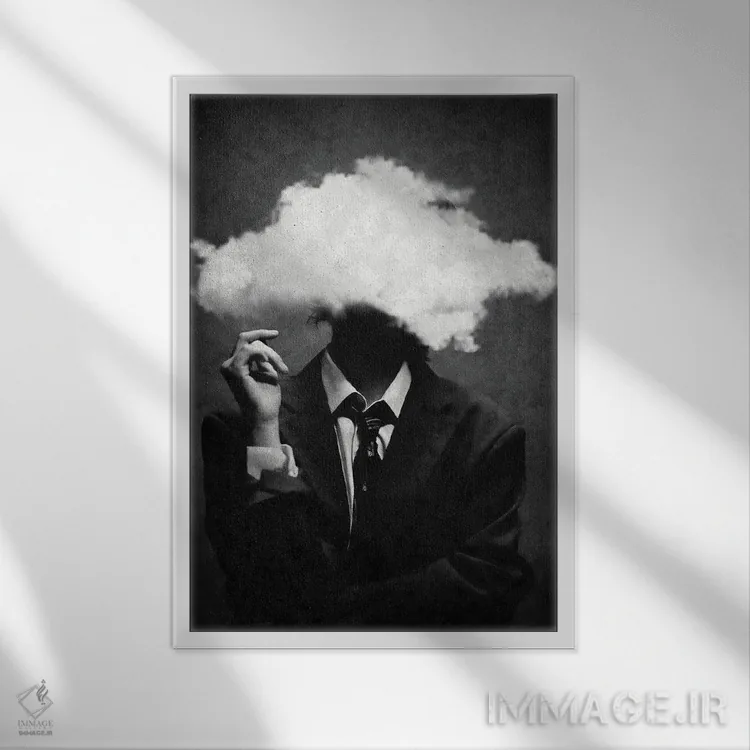 تابلو دکوراتیو می آید و می رود اثر آندر دات آرت - نمای قابدار سفید