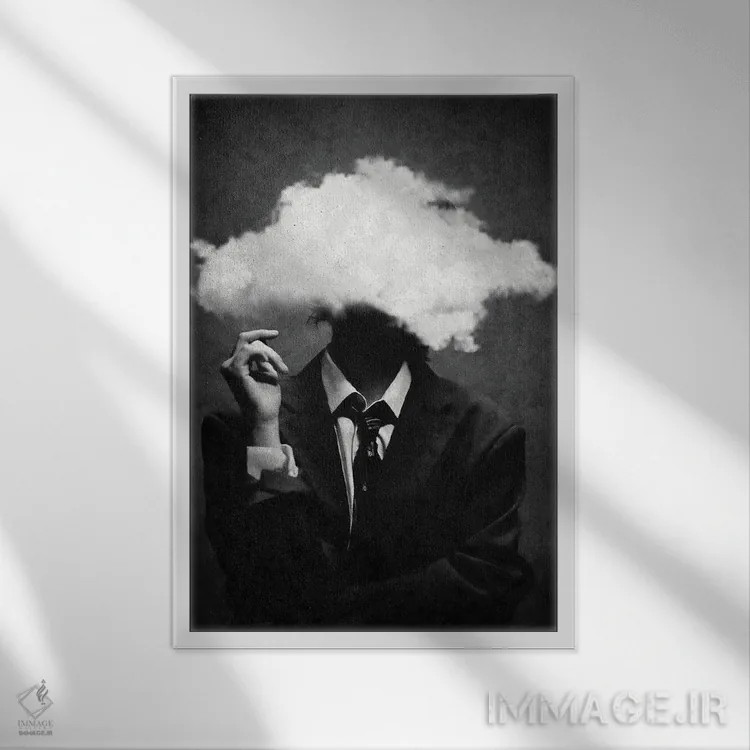 تابلو دکوراتیو می آید و می رود اثر آندر دات آرت - نمای قابدار سفید