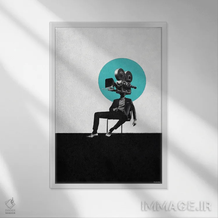 تابلو دکوراتیو تعادل بین آشنا و رویا اثر آندر دات آرت - نمای قابدار سفید