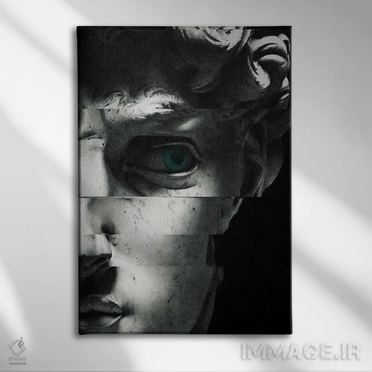 تابلو دکوراتیو چشم داوود اثر آندر دات آرت - نمای روبهرو روی دیوار