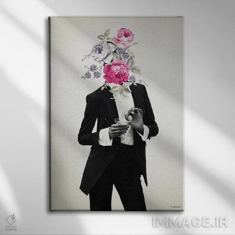 تابلو دکوراتیو شکوفه اثر آندر دات آرت - نمای روبهرو روی دیوار