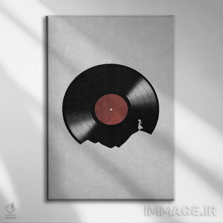 تابلو دکوراتیو در دنیای موسیقی اثر آندر دات آرت - نمای روبهرو روی دیوار