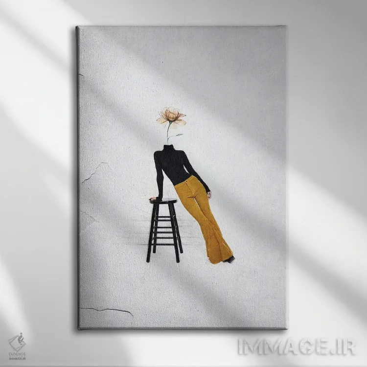 تابلو دکوراتیو مانند گل اثر آندر دات آرت - نمای روبهرو روی دیوار