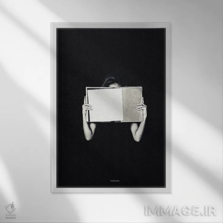 تابلو دکوراتیو یکنواختی اثر آندر دات آرت - نمای قابدار سفید