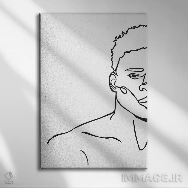 تابلو مینیمال پادشاه اثر مزای اوگبو - نمای روبهرو روی دیوار