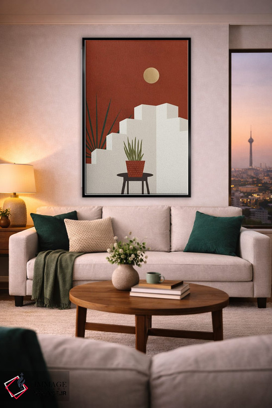 تابلو مینیمال خانه گیاه اثر مزای اوگبو - D2B