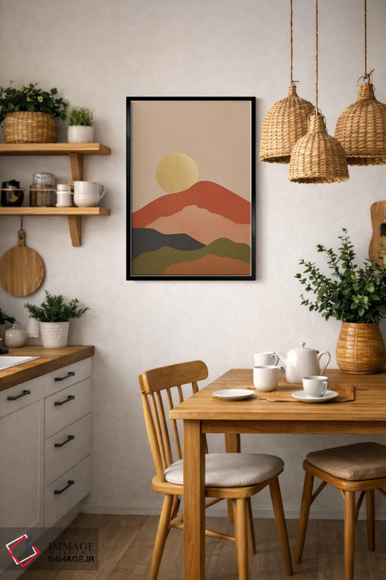 تابلو مینیمال تپه ها I اثر مزای اوگبو - D6B