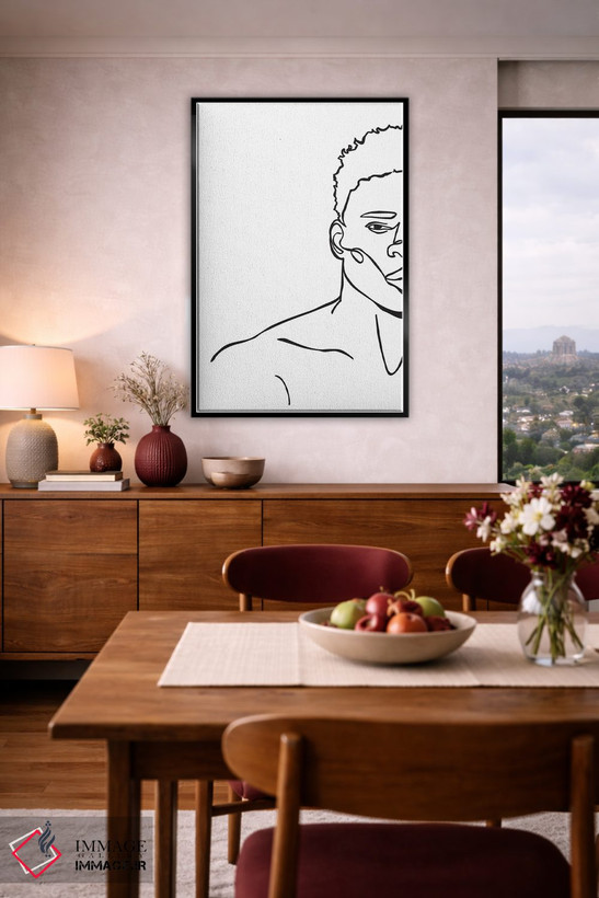 تابلو مینیمال پادشاه اثر مزای اوگبو - D4B
