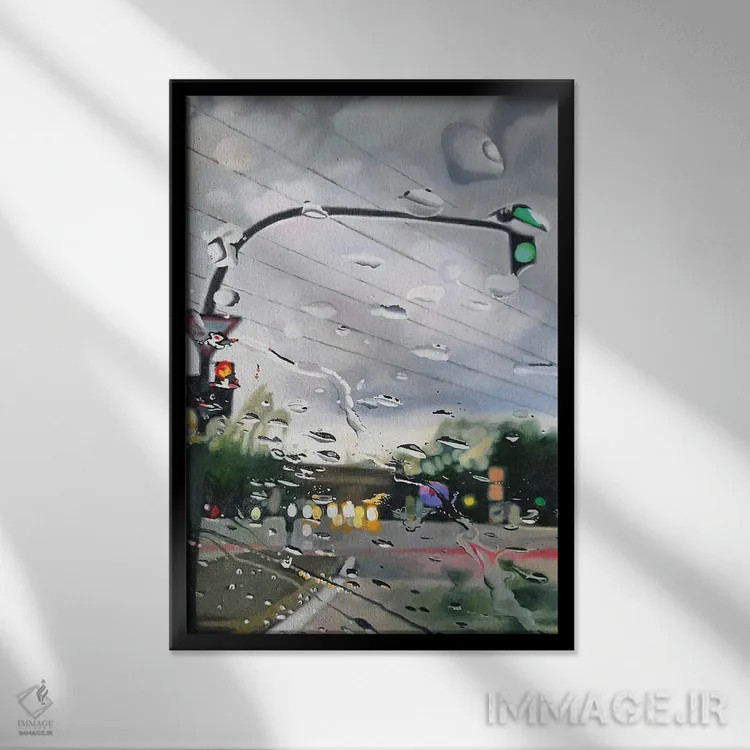 تابلو دکوراتیو در راه خانه II اثر اولا کوتر - نمای قابدار مشکی
