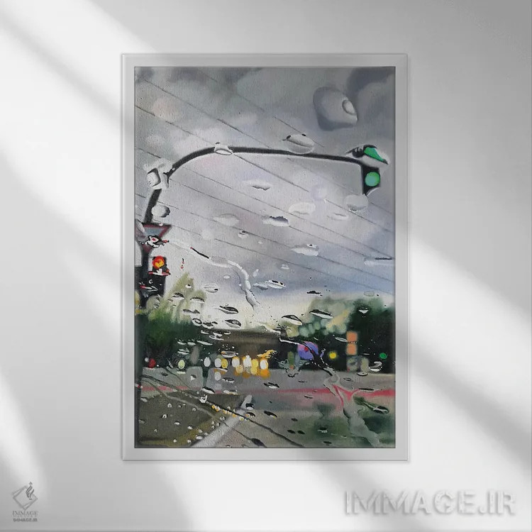 تابلو دکوراتیو در راه خانه II اثر اولا کوتر - نمای قابدار سفید