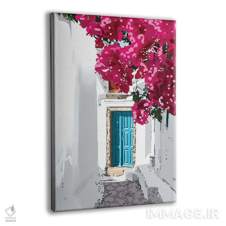 تابلو مدرن پناهگاه یونانی اثر ۸۳ پرتقال - نمای پرسپکتیو محصول