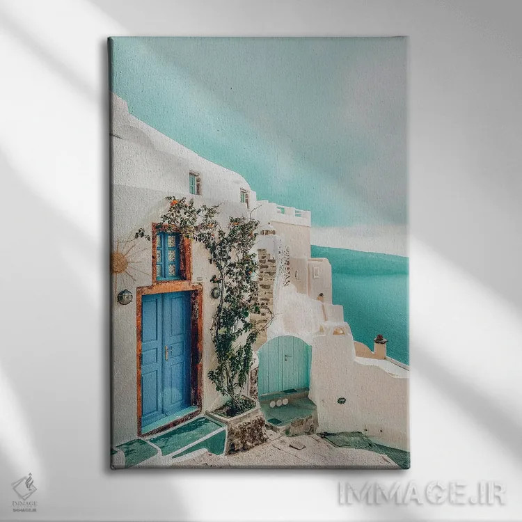 تابلو دکوراتیو خانه تعطیلاتی اثر ۸۳ پرتقال - نمای روبهرو روی دیوار