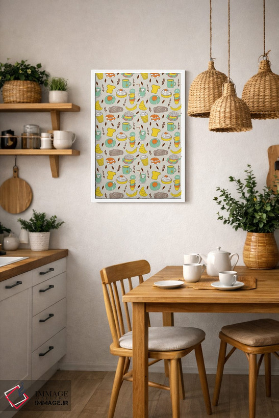 تابلو دکوراتیو علاقه مند به غذا اثر ۸۳ پرتقال - D3W